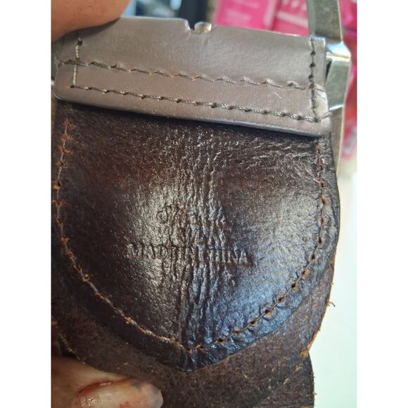 2" Braided  Leather Women's size M/L Chunky Y2K Casual Belt Western Prep Career - Picture 6 of 11